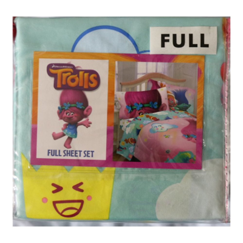Jay Franco DreamWorks Trolls 4 Pc Full Sheet Set